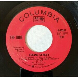 The Kids / Ernie Jim Henson 45 RPM - Sesame Street / Rubber Duckie - Columbia VG